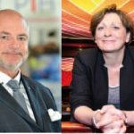 Roland Croisé, président national des cafetiers de la CPIH  et Françoise Legrand, vice-présidente des cafés-brasseries à la CPIH