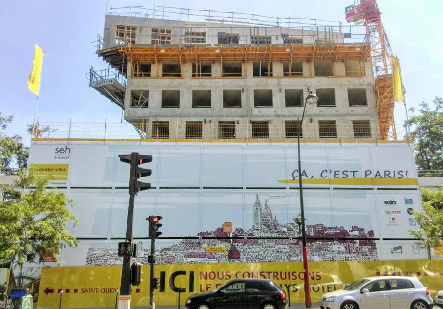 Les travaux du complexe hôtelier Qualys-Hotel Paris Porte de Montmartre suivent leur cours