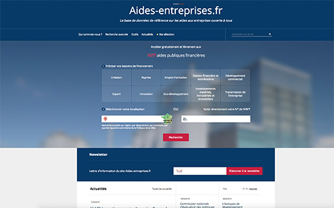 Un nouveau site d’aides aux entreprises