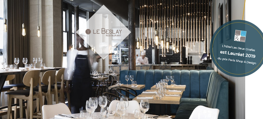 L’hôtel Les Deux Girafes et son restaurant lauréats des prix Paris Shop & Design 2019