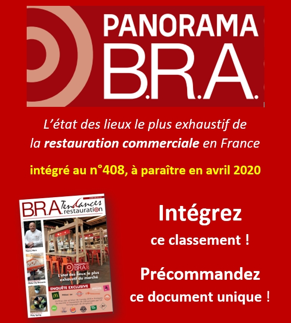 Intégrez le Panorama B.R.A. 2019 des chaînes et groupes de restauration commerciale !