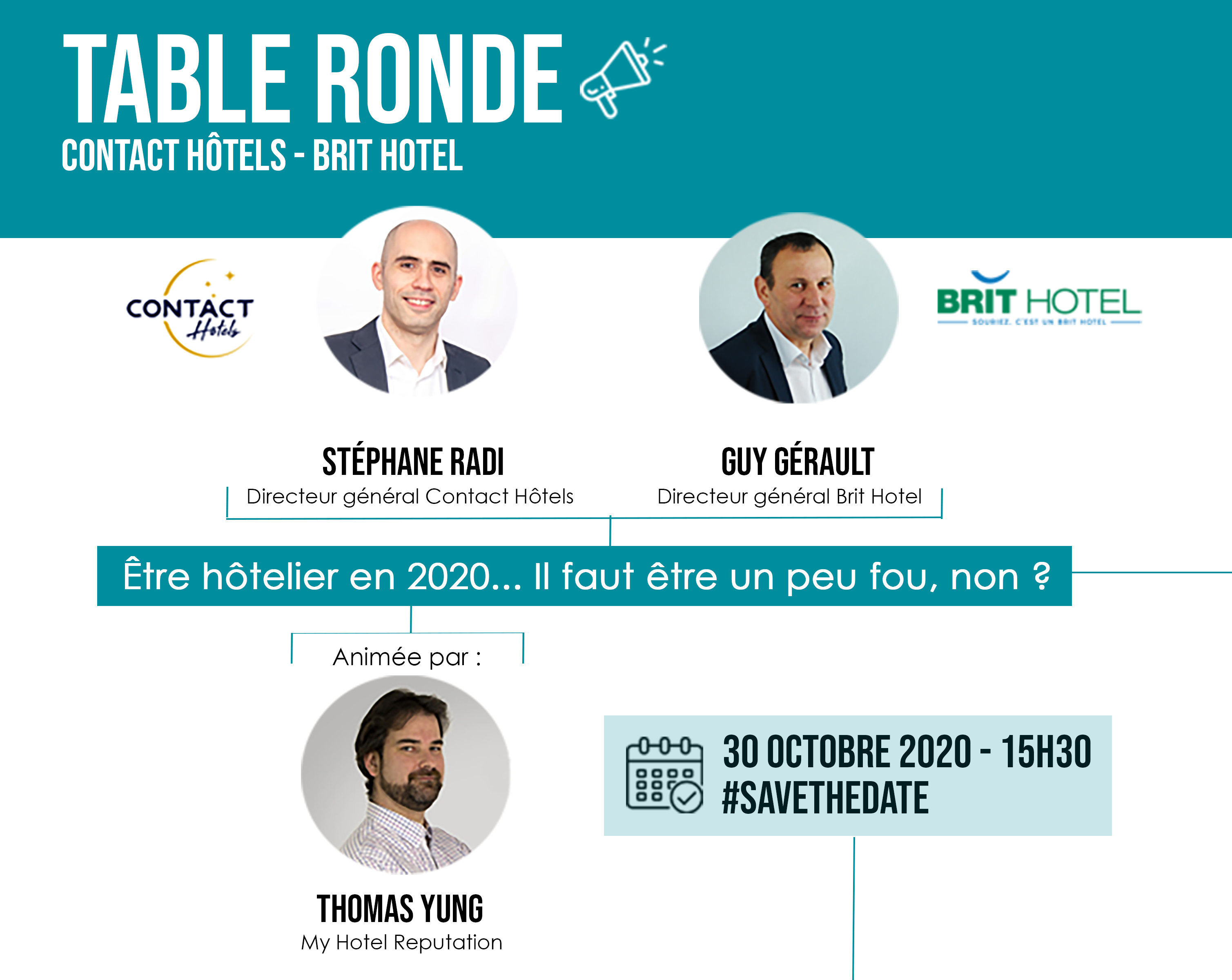 « Être hôtelier en 2020 », thème de la prochaine table ronde digitale Brit Hôtel et Contact Hôtels