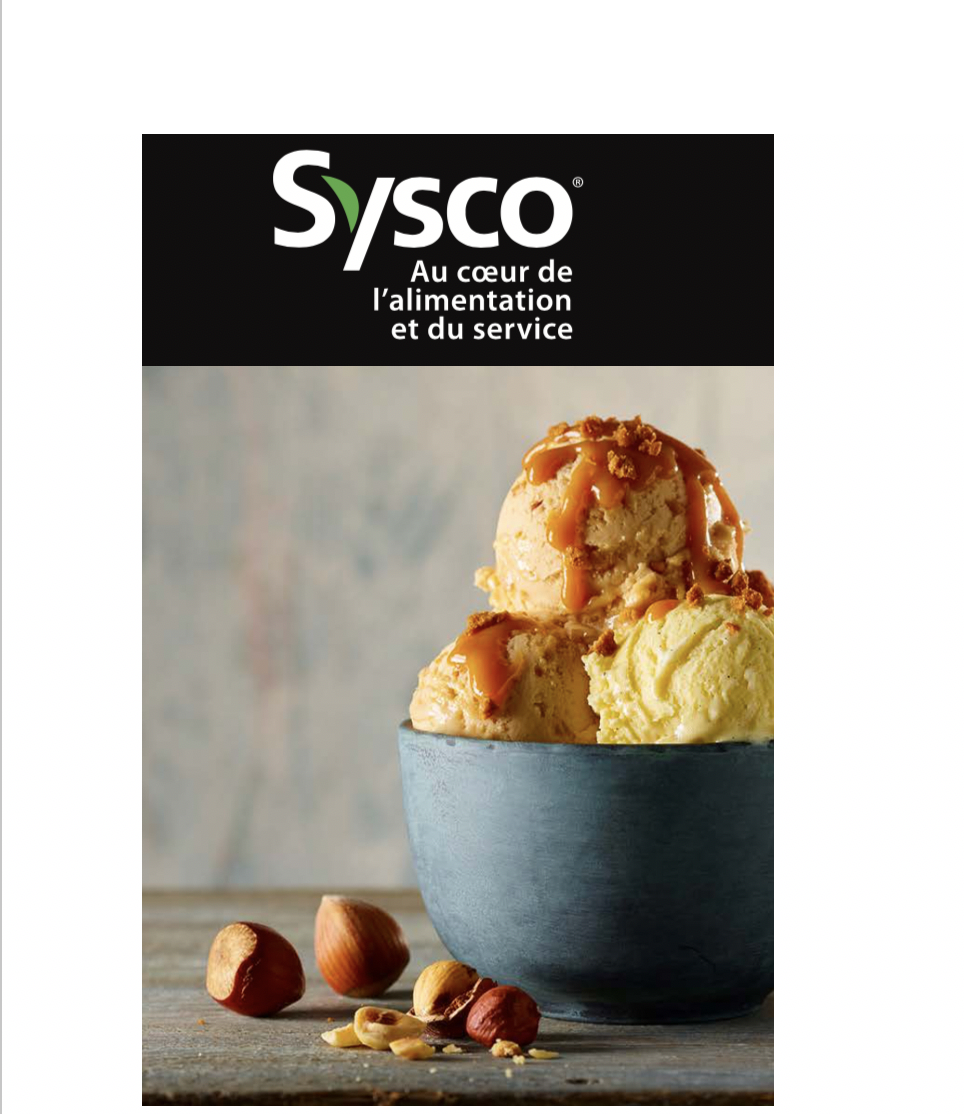 Des glaces gourmandes, naturelles, végan ou fruitées par Sysco
