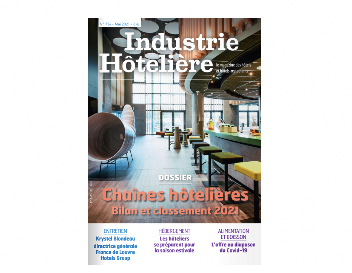 Retrouvez le classement des chaînes hôtelières française 2021 dans le nouveau numéro d’Industrie Hôtelière
