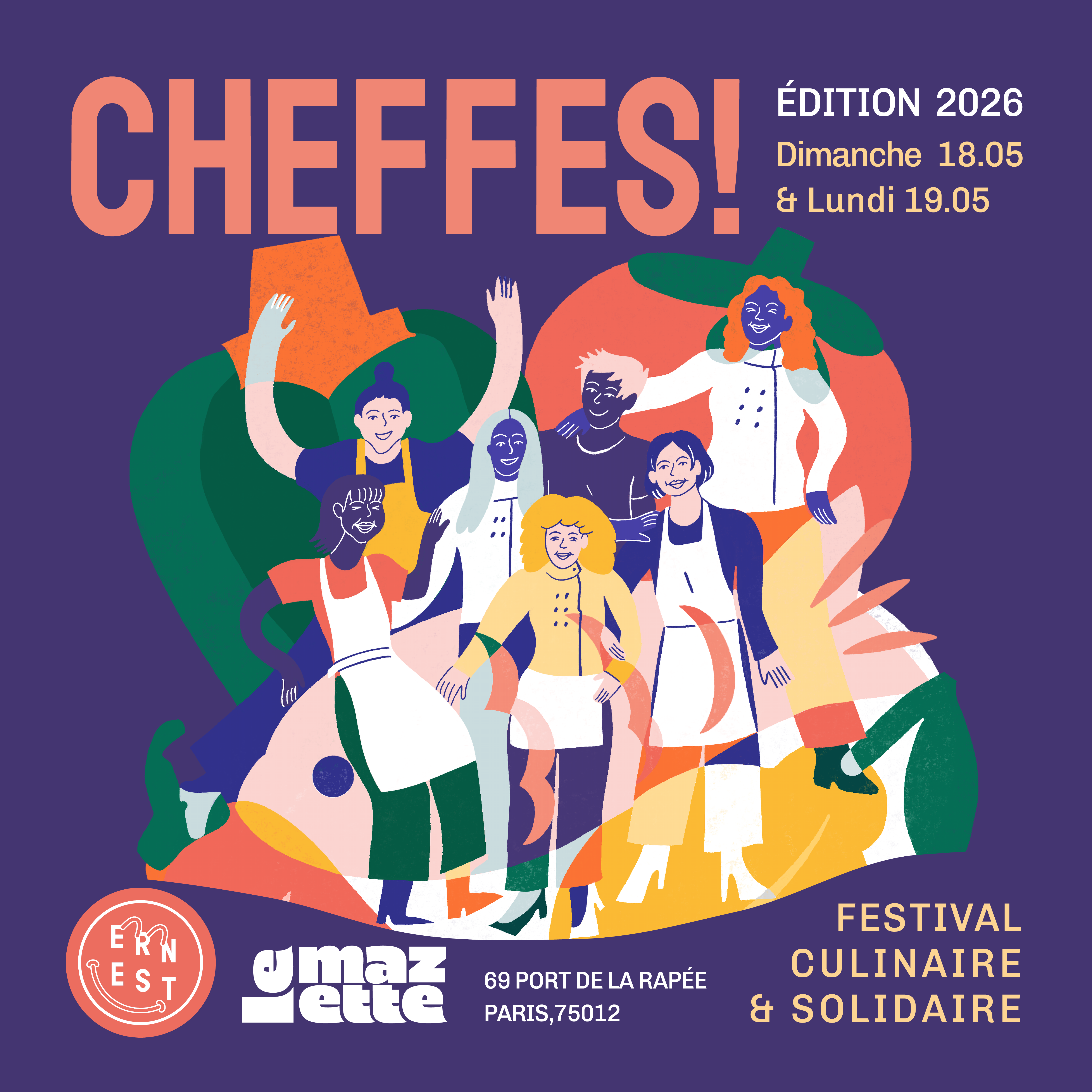 Le Festival culinaire et solidaire CHEFFES! revient les 17 et 18 mai à Paris