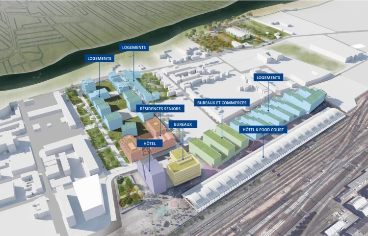 Plan masse de l'opération d'aménagement Les 3 Mondes - Vinci Immobilier / Groupe Duval